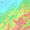 Mapa topográfico Mon, altitud, relieve