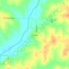 Mapa topográfico Conway, altitud, relieve