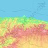 Mapa topográfico Asturies, altitud, relieve