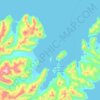 Mapa topográfico Unalaska, altitud, relieve