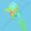 Mapa topográfico Havelock Island, altitud, relieve