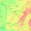 Mapa topográfico Tennessee River, altitud, relieve