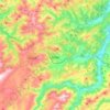 Mapa topográfico Salas, altitud, relieve