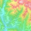 Mapa topográfico Aragüés del Puerto, altitud, relieve