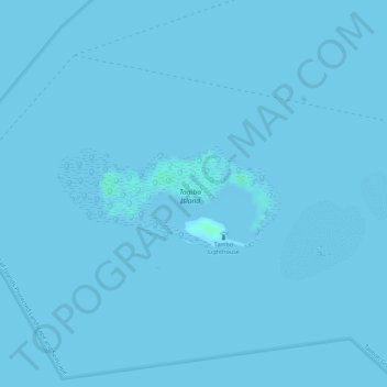 Mapa topográfico Tambo Island, altitud, relieve