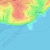 Mapa topográfico Ramsgate Western Undercliffe, altitud, relieve
