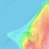 Mapa topográfico Alki Beach, altitud, relieve