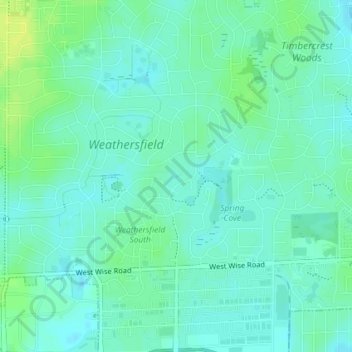 Mapa topográfico Duxbury Park, altitud, relieve