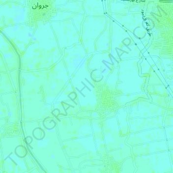 Mapa topográfico Kafr Al Bagour Village, altitud, relieve