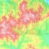 Mapa topográfico Siskiyou Mountains, altitud, relieve