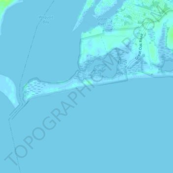Mapa topográfico South Cape Beach, altitud, relieve
