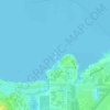 Mapa topográfico Coconut Island, altitud, relieve