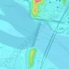 Mapa topográfico Prakasam Barrage, altitud, relieve