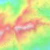 Mapa topográfico Glacier de l'Argentière, altitud, relieve