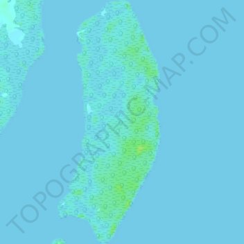 Mapa topográfico North Verde Island, altitud, relieve