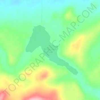 Mapa topográfico Beaverdam Lake, altitud, relieve