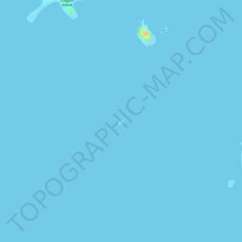 Mapa topográfico Vanishing Island, altitud, relieve