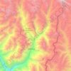 Mapa topográfico Lachung Chu, altitud, relieve
