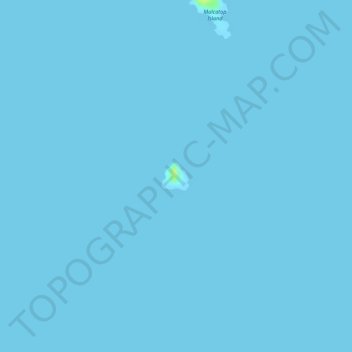 Mapa topográfico Pangatatan Island, altitud, relieve