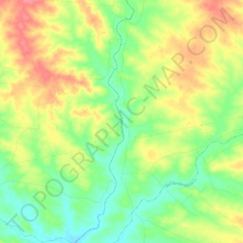 Mapa topográfico Rio Ipanema, altitud, relieve