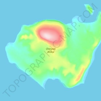 Mapa topográfico Hayes Island, altitud, relieve
