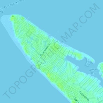 Mapa topográfico Anna Maria island, altitud, relieve