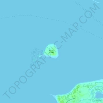 Mapa topográfico Denarau Island, altitud, relieve