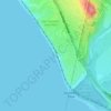 Mapa topográfico Playa Las Palmeras, altitud, relieve