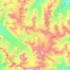 Mapa topográfico Bara Shigri Glacier, altitud, relieve