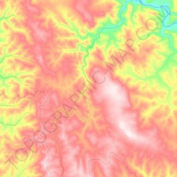 Mapa topográfico Нерса, altitud, relieve