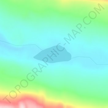 Mapa topográfico Middle Hanagita Lake, altitud, relieve