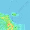 Mapa topográfico Ilha das Cobras, altitud, relieve