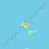 Mapa topográfico Isla Grande, altitud, relieve