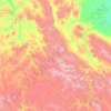 Mapa topográfico Chersky Range, altitud, relieve
