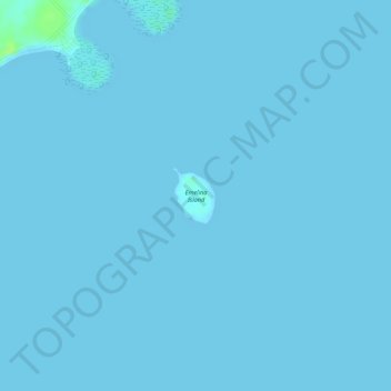 Mapa topográfico Emelina Island, altitud, relieve