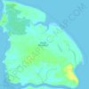 Mapa topográfico Ilha do Algodoal, altitud, relieve
