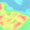 Mapa topográfico Lough Con, altitud, relieve