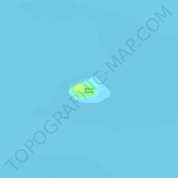 Mapa topográfico Arrecife Island, altitud, relieve