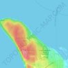 Mapa topográfico Owen Beach, altitud, relieve