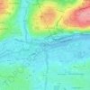 Mapa topográfico River Lee (North Channel), altitud, relieve