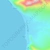 Mapa topográfico Mākua Beach, altitud, relieve