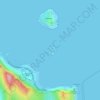 Mapa topográfico Kāohikaipu Island, altitud, relieve