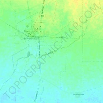 Mapa topográfico Río Mayabeque, altitud, relieve