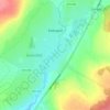 Mapa topográfico Bayanday, altitud, relieve