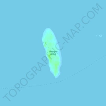 Mapa topográfico Balbagon Island, altitud, relieve