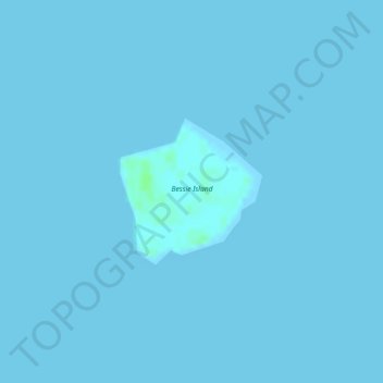 Mapa topográfico Bessie Island, altitud, relieve