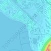 Mapa topográfico Waikiki Beach, altitud, relieve