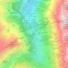 Mapa topográfico Arrens-Marsous, altitud, relieve