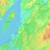 Mapa topográfico Rothesay, altitud, relieve