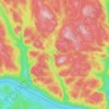 Mapa topográfico Petite rivière à l'Ours, altitud, relieve